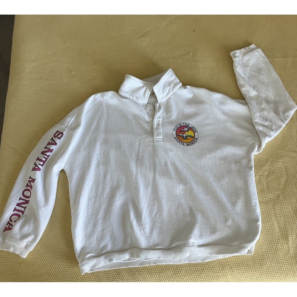 John Galt / Brandy Melville Cropped Sweatshirt Fun in the Sun Santa Monica OS
